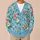 Sky Blue Floral Blooms For Relaxed Everyday Layering And Women’s Fall Style All-over Print Knitted Cardigan - 6