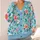 Sky Blue Floral Blooms For Relaxed Everyday Layering And Women’s Fall Style All-over Print Knitted Cardigan - 4