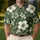 Retro Green Floral Garden Motif For Golf Days And Resort Weekends For Botanical Style Men Men's Polo Shirt - 4
