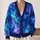 Cosmic Galaxy Swirls for Relaxed Autumn Layering and Everyday Wear for Women Who Love Color All-over Print Knitted Cardigan - 2