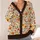 Autumn Wildflower Blooms In Warm Rust And Gold For Cozy Everyday Layering, Women All-over Print Knitted Cardigan - 4