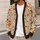 Autumn Wildflower Blooms In Warm Rust And Gold For Cozy Everyday Layering, Women All-over Print Knitted Cardigan - 5