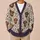 Shaggy Highland Cow and Purple Wildflower Countryside Charm for Everyday Layering All-over Print Knitted Cardigan - 6
