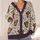 Shaggy Highland Cow and Purple Wildflower Countryside Charm for Everyday Layering All-over Print Knitted Cardigan - 4
