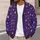 Golden Starburst Motifs for Autumn Layering and Vacation Evenings, Women's Style All-over Print Knitted Cardigan - 5
