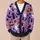 Lavender Halloween Cats And Ghosts For Cozy Autumn Layers, Women's Seasonal Style All-over Print Knitted Cardigan - 6