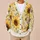 Golden Sunflower Garden Motif for Relaxed Boho Layering and Everyday Nature Style All-over Print Knitted Cardigan - 6