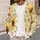 Golden Sunflower Garden Motif for Relaxed Boho Layering and Everyday Nature Style All-over Print Knitted Cardigan - 5