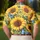 Sunflower Butterfly Floral Garden Scene for Golf Days and Summer Tennis, Women Players Men's Polo Shirt - 5