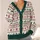 Reindeer Snowflakes and Evergreen Motifs for Christmas Celebrations and Holiday Gifting All-over Print Knitted Cardigan - 4
