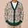 Reindeer Snowflakes and Evergreen Motifs for Christmas Celebrations and Holiday Gifting All-over Print Knitted Cardigan - 6
