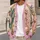 Pink Nativity Scene with Mary, Joseph and Baby Jesus for Christian Christmas Celebrations All-over Print Knitted Cardigan - 5