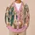 Pink Nativity Scene with Mary, Joseph and Baby Jesus for Christian Christmas Celebrations All-over Print Knitted Cardigan - 6