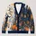 Gothic Haunted House and Pumpkin Scene for Spooky Halloween Celebrations All-over Print Knitted Cardigan - 1