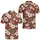 Red Floral Garden Style for Golf Days, Summer Tennis, and Women’s Resort Weekends Men's Polo Shirt - 2