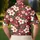 Red Floral Garden Style for Golf Days, Summer Tennis, and Women’s Resort Weekends Men's Polo Shirt - 5