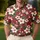 Red Floral Garden Style for Golf Days, Summer Tennis, and Women’s Resort Weekends Men's Polo Shirt - 4
