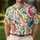 Colorful Folk Birds and Tropical Florals for Golf, Tennis, and Resort Days for Women Men's Polo Shirt - 4