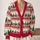 Christmas Village Houses and Pine Trees for Cozy Winter Holiday Gatherings at Home All-over Print Knitted Cardigan - 2