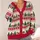 Christmas Village Houses and Pine Trees for Cozy Winter Holiday Gatherings at Home All-over Print Knitted Cardigan - 4