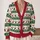 Christmas Stocking Snowflake Holiday Motifs for Festive Winter Celebrations and Gifting All-over Print Knitted Cardigan - 2