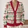 Christmas Baubles and Snowflake Bows for Cozy Holiday Parties and Winter Gatherings All-over Print Knitted Cardigan - 2