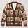 Gingerbread Men and Candy Cane Holiday Cheer for Cozy Christmas Celebrations All-over Print Knitted Cardigan - 1
