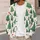 Watercolor Evergreen Trees And Red Stars For Festive Winter Holiday Gatherings For Women All-over Print Knitted Cardigan - 5