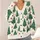 Watercolor Evergreen Trees And Red Stars For Festive Winter Holiday Gatherings For Women All-over Print Knitted Cardigan - 4