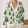 Watercolor Evergreen Trees And Red Stars For Festive Winter Holiday Gatherings For Women All-over Print Knitted Cardigan - 2
