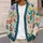 Colorful Botanical Blooms And Teal Leaves For Spring Layering And Everyday Style For Her All-over Print Knitted Cardigan - 5