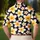 Black and Yellow Plumeria Blooms for Tropical Resort Days and Women’s Golf Lifestyle Men's Polo Shirt - 5