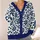 Navy Blue Floral Botanical Layering Style For Casual Fall Outings And Everyday Wear All-over Print Knitted Cardigan - 4