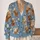 Highland Cow Daisy Meadow Portraits for Relaxed Country Days and Cottagecore Women All-over Print Knitted Cardigan - 2