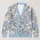 Vintage Blue Botanical Blooms for Everyday Layering and Garden Gatherings for Women All-over Print Knitted Cardigan - 1