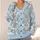 Vintage Blue Botanical Blooms for Everyday Layering and Garden Gatherings for Women All-over Print Knitted Cardigan - 4