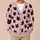Black Cat Faces and Pink Hearts for Cozy Autumn Days, Casual Weekends, and Travel All-over Print Knitted Cardigan - 6