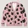 Black Cat Faces and Pink Hearts for Cozy Autumn Days, Casual Weekends, and Travel All-over Print Knitted Cardigan - 1