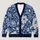 Navy Blue Baroque Florals for Elegant Spring Layering and Everyday Sophisticated Style All-over Print Knitted Cardigan - 1