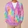 Pastel Tie Dye Layers for Spring Vacation Dates and Everyday Colorful Styling All-over Print Knitted Cardigan - 6