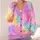 Pastel Tie Dye Layers for Spring Vacation Dates and Everyday Colorful Styling All-over Print Knitted Cardigan - 4
