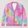 Pastel Tie Dye Layers for Spring Vacation Dates and Everyday Colorful Styling All-over Print Knitted Cardigan - 1
