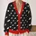 White Mouse Silhouettes for Playful Everyday Layering and Whimsical Animal Lovers All-over Print Knitted Cardigan - 2