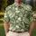 Green Monstera Leaf Tropical Garden Style for Resort Golf and Vacation Travel Escapes Men's Polo Shirt - 4