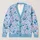 Pink Citrus, Candy Canes And Blue Leaves For Whimsical Seasonal Everyday Style For Women All-over Print Knitted Cardigan - 1