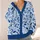 Blue Botanical Foliage for Everyday Layering and Relaxed Casual Style for Women All Season All-over Print Knitted Cardigan - 4