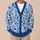 Blue Botanical Foliage for Everyday Layering and Relaxed Casual Style for Women All Season All-over Print Knitted Cardigan - 6