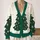 Evergreen Christmas Tree and Snowflake Motifs for Cozy Holiday Gatherings All-over Print Knitted Cardigan - 2