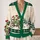 Frog Reindeer Christmas Scene for Festive Holiday Celebrations and Casual Winter Wear All-over Print Knitted Cardigan - 2