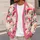 Whimsical Santa Claus Faces for Cozy Holiday Gatherings and Festive Winter Celebrations All-over Print Knitted Cardigan - 5